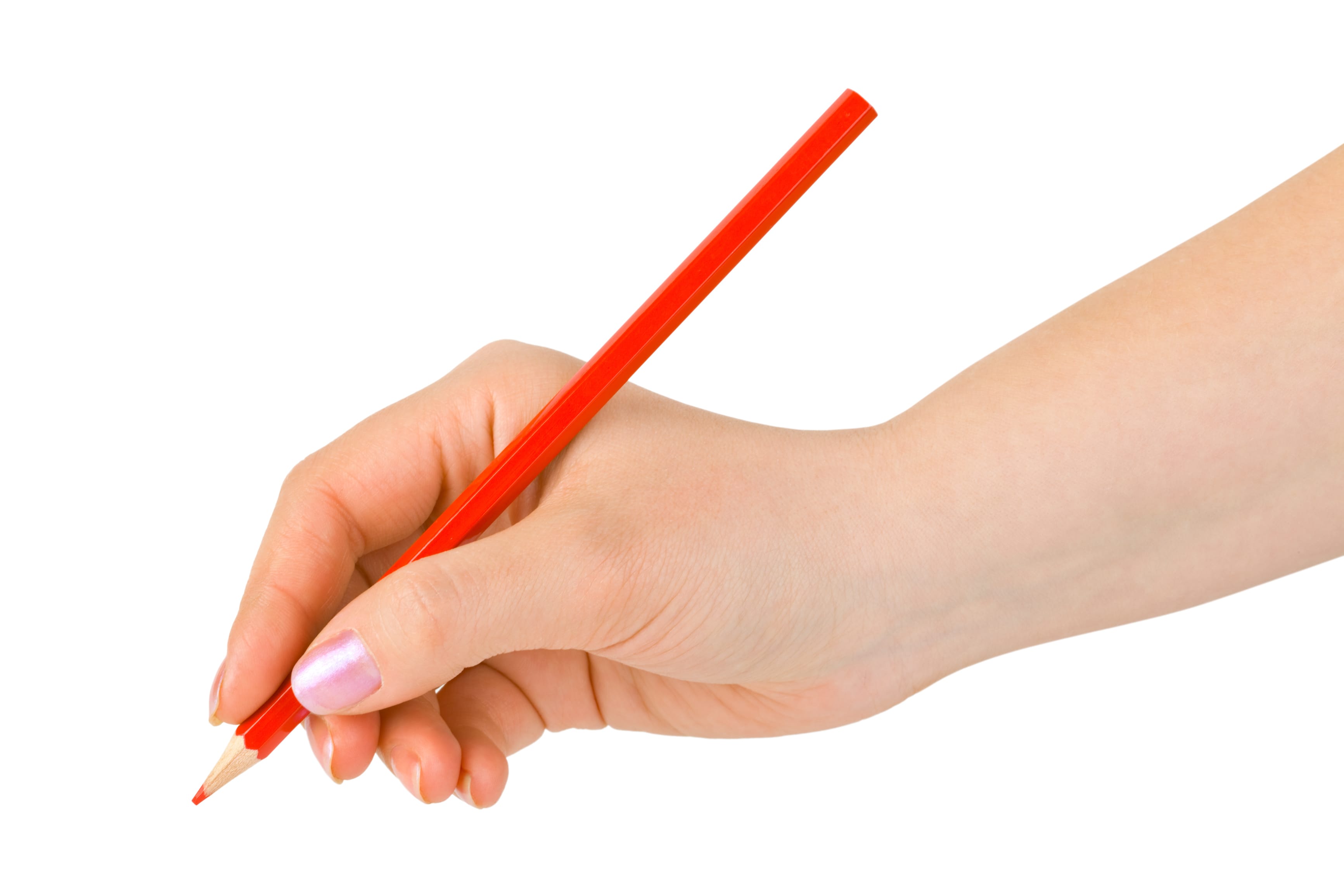 How To Properly Hold A Pencil Hand holding pencil correctly