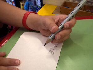 Poor grip can impact ability to write legibly 