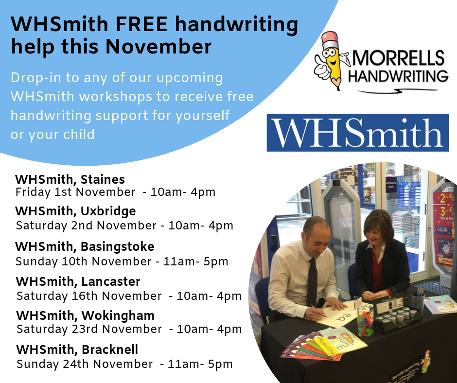 WHSmith Handwriting Roadshow November