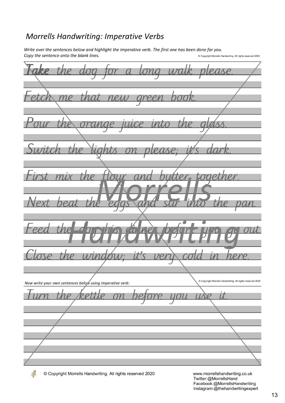 Morrells Handwriting: Workbooks for primary and secondary schools