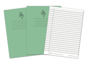 Wide Lined Handwriting Exercise Book Bundle Green