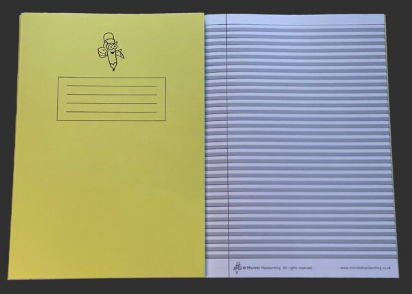 Yellow Book Narrow Lined Handwriting Exercise Book